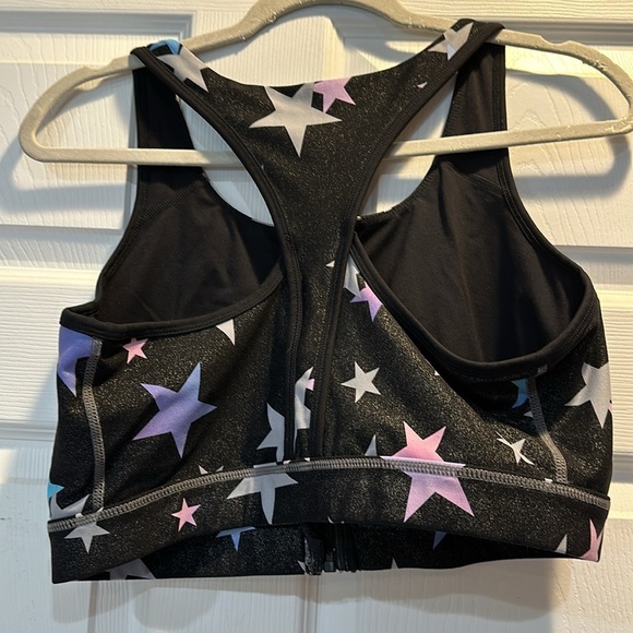 Torrid Active Zip Front Sports Bra Shine Star Print 0 - Picture 6 of 8